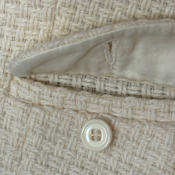 Armani Jeans vintage cream textured wool blazer size 6 - Picture 5 of 8